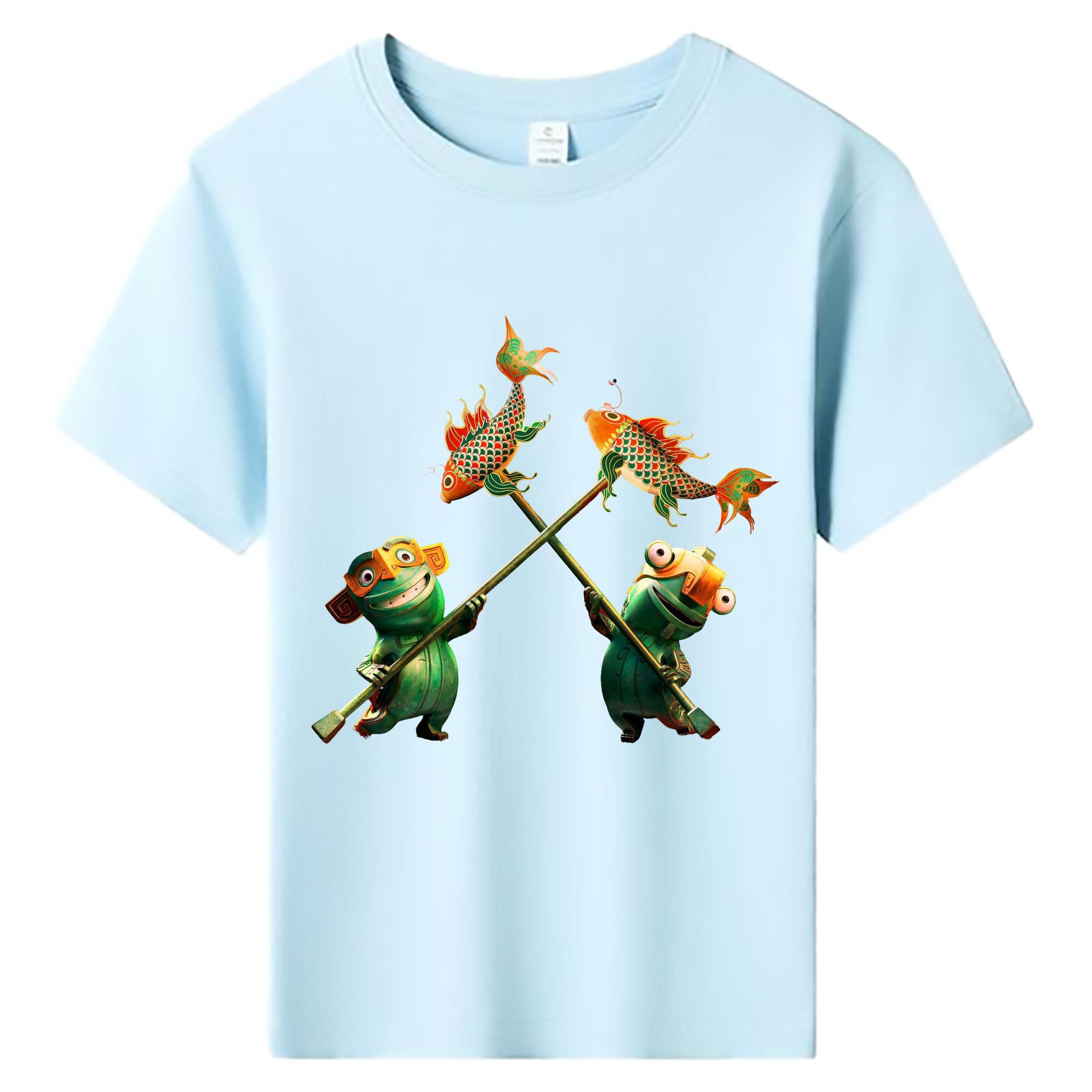 （画像用） Ne Zha 2 ナタ 魔童の大暴れ 綿100％キッズTシャツ（フロントプリント）